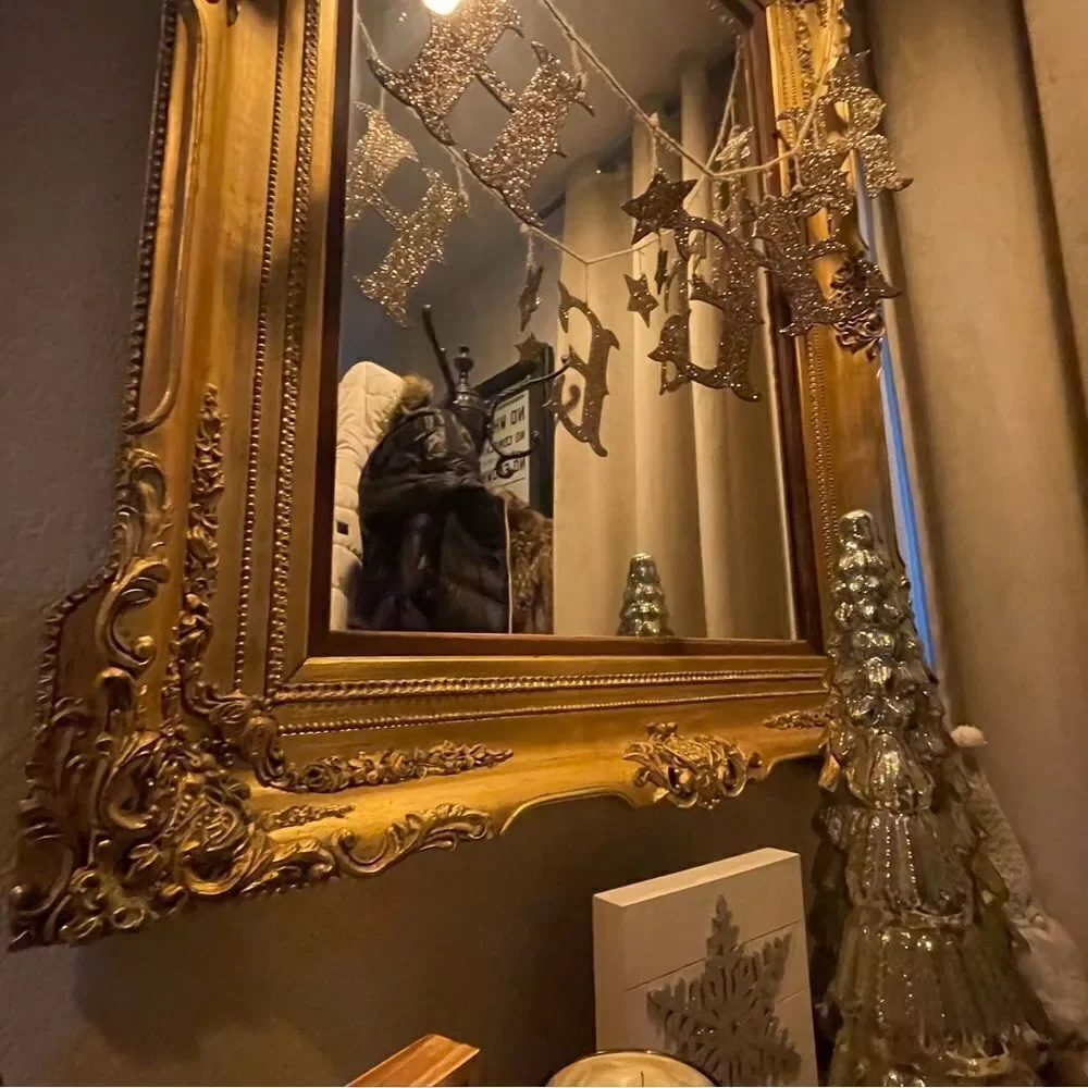 ♥️ Wall Mirror, Antique Ornate Giltwood Mirror